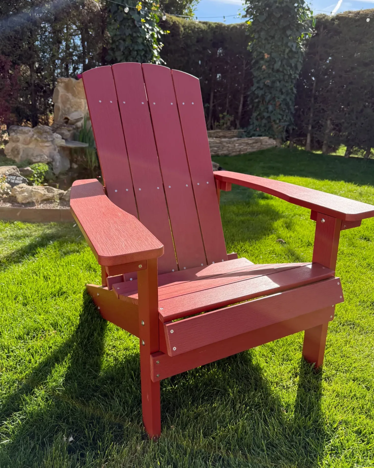 Sedia da giardino ADIRONDACK Rosso