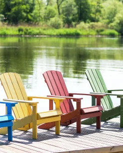 Sedia da giardino ADIRONDACK Rosso