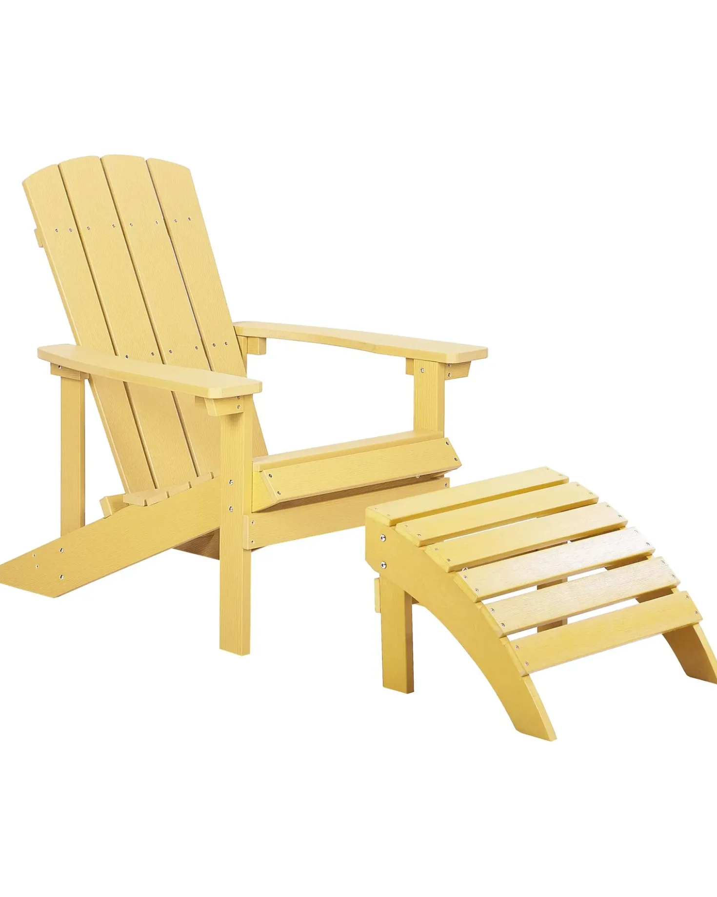 Sedia da giardino ADIRONDACK con poggiapiedi Giallo