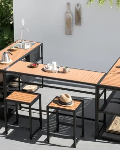 Sedia da giardino AVETRANA Metallo Nero