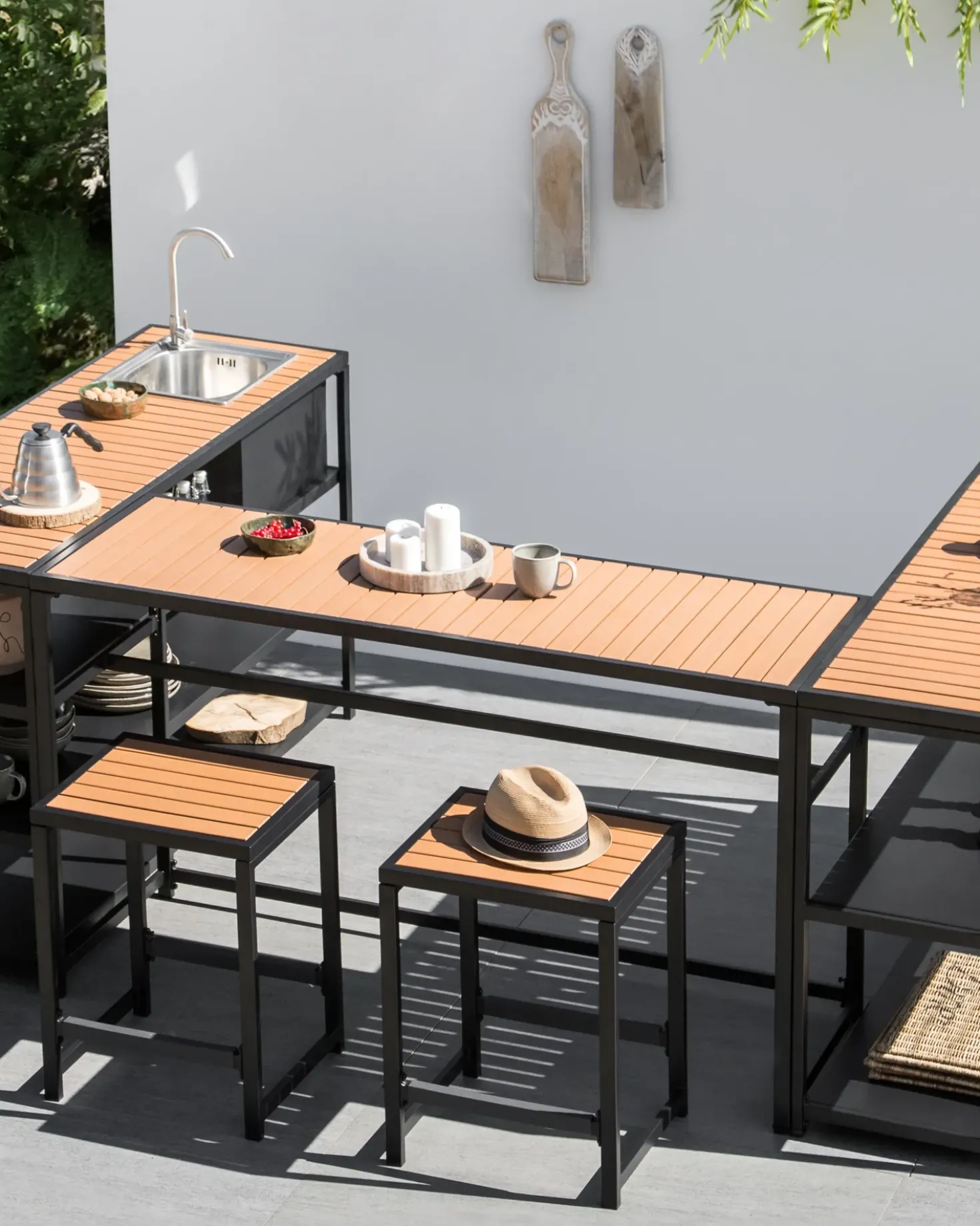 Sedia da giardino AVETRANA Metallo Nero