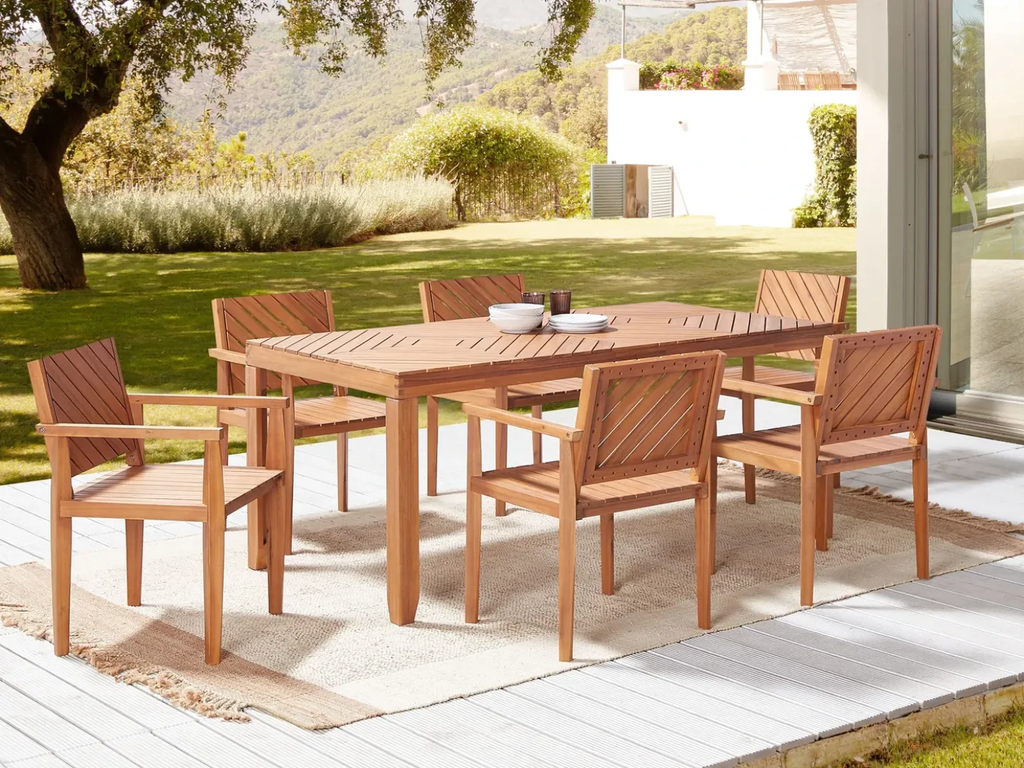 Sedia da giardino BARATTI Legno d'acacia Marrone
