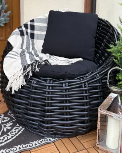 Sedia da giardino LERICI Rattan Nero