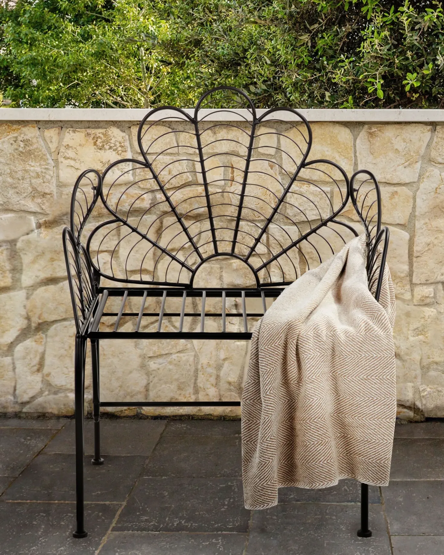 Sedia da giardino LIGURIA Metallo Nero