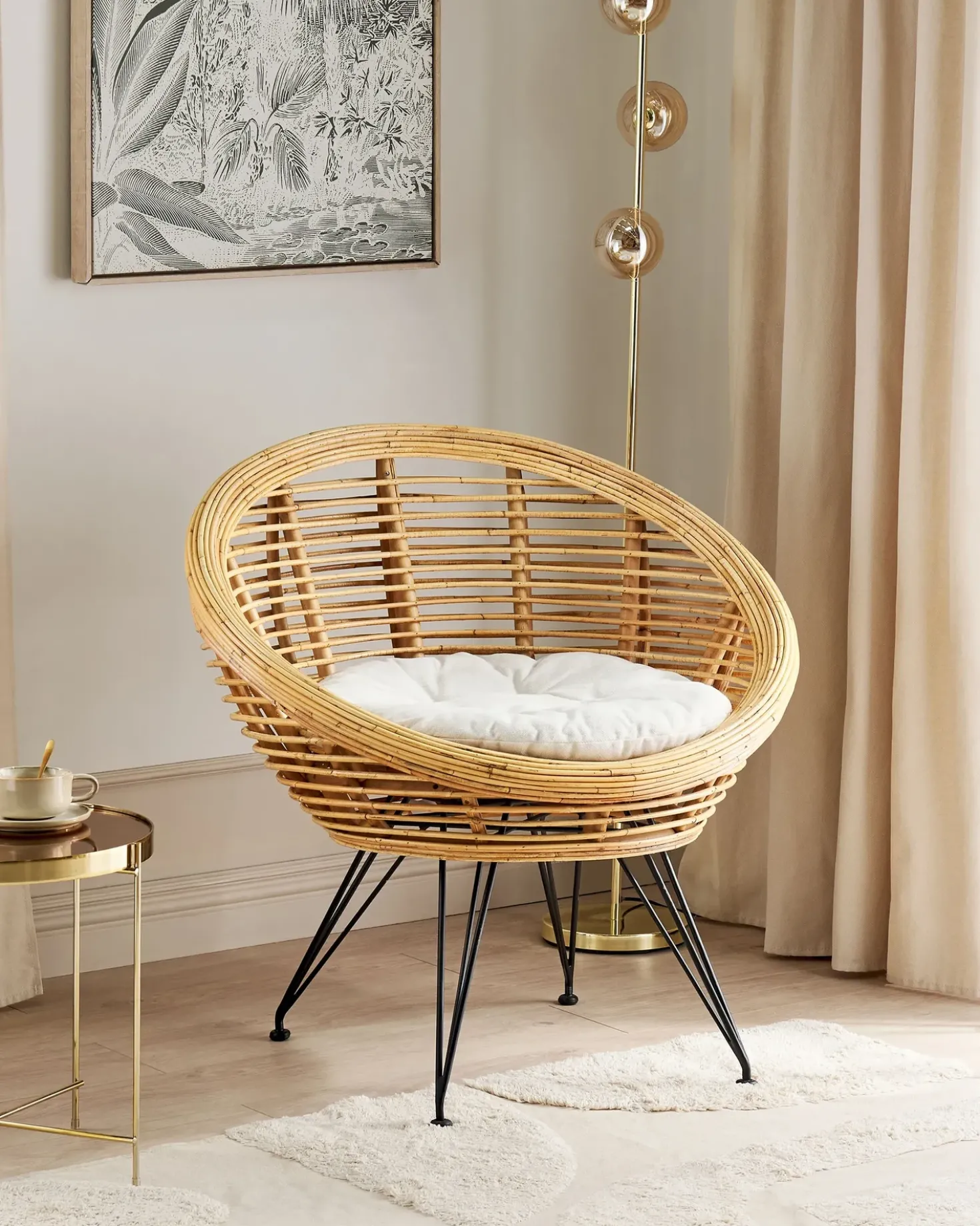 Sedia da giardino MARATEA Rattan Naturale