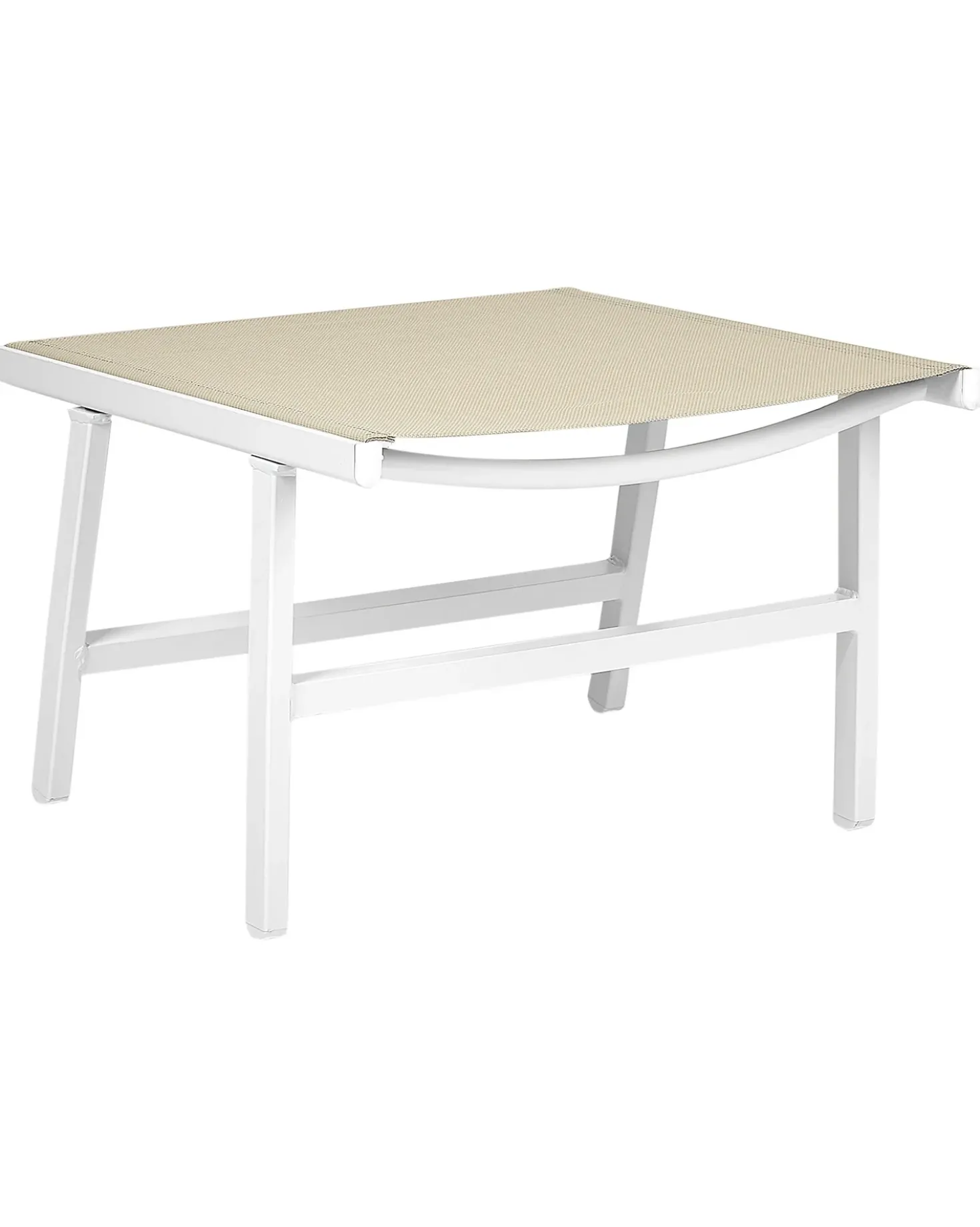 Sedia da giardino MARCEDDI con poggiapiedi Metallo Bianco/Beige