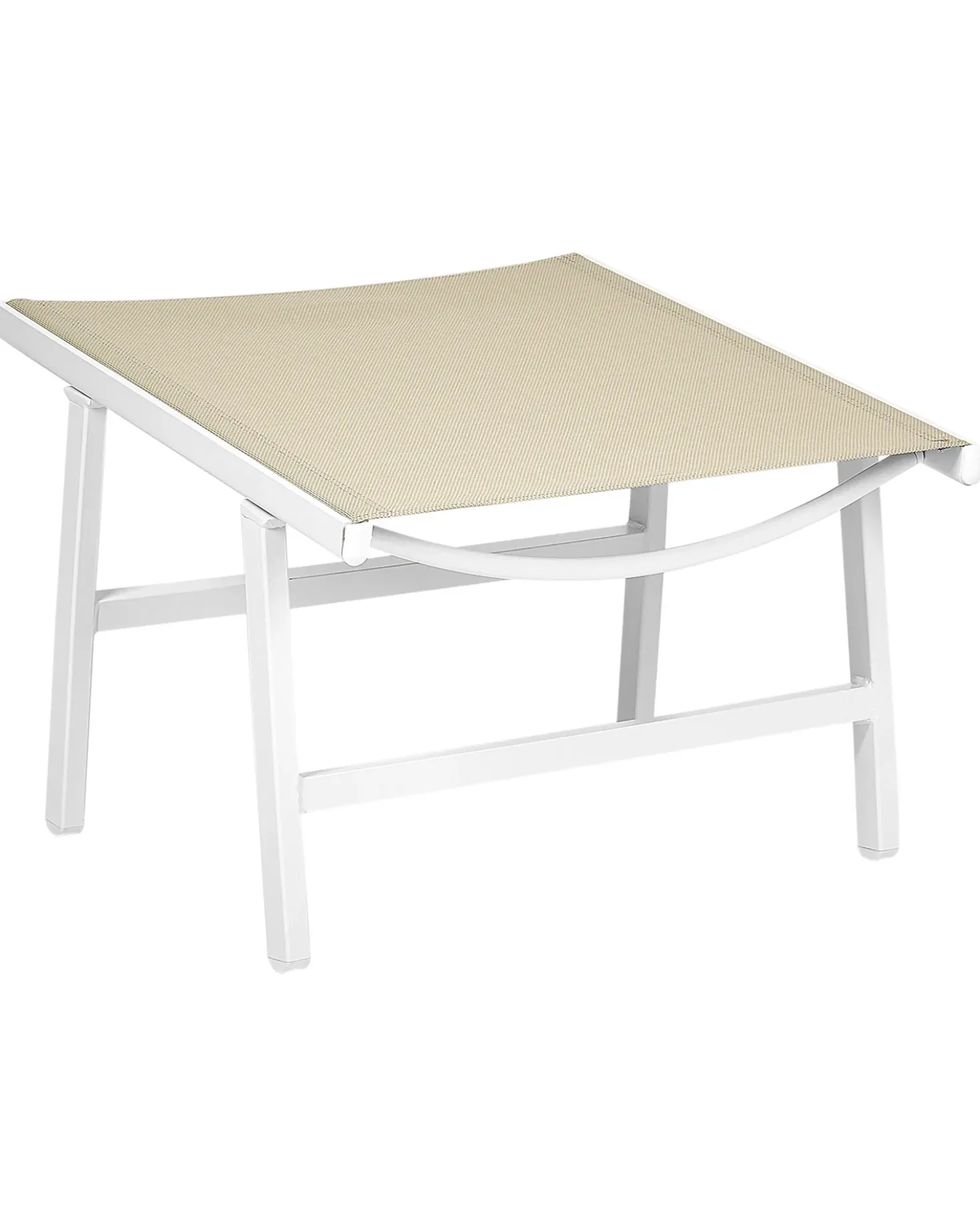 Sedia da giardino MARCEDDI con poggiapiedi Metallo Bianco/Beige