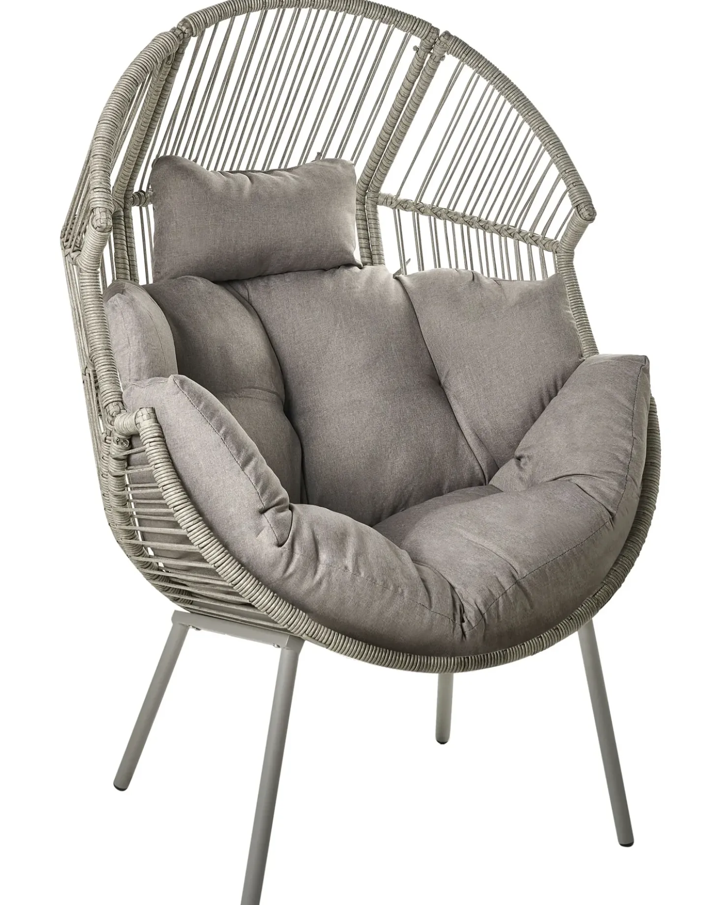 Sedia da giardino MURANO Rattan sintetico (PE) Grigio