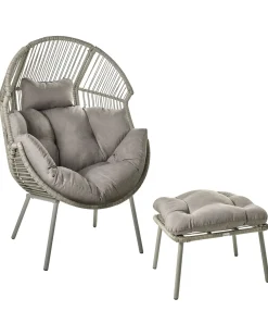 Sedia da giardino MURANO Rattan sintetico (PE) Grigio