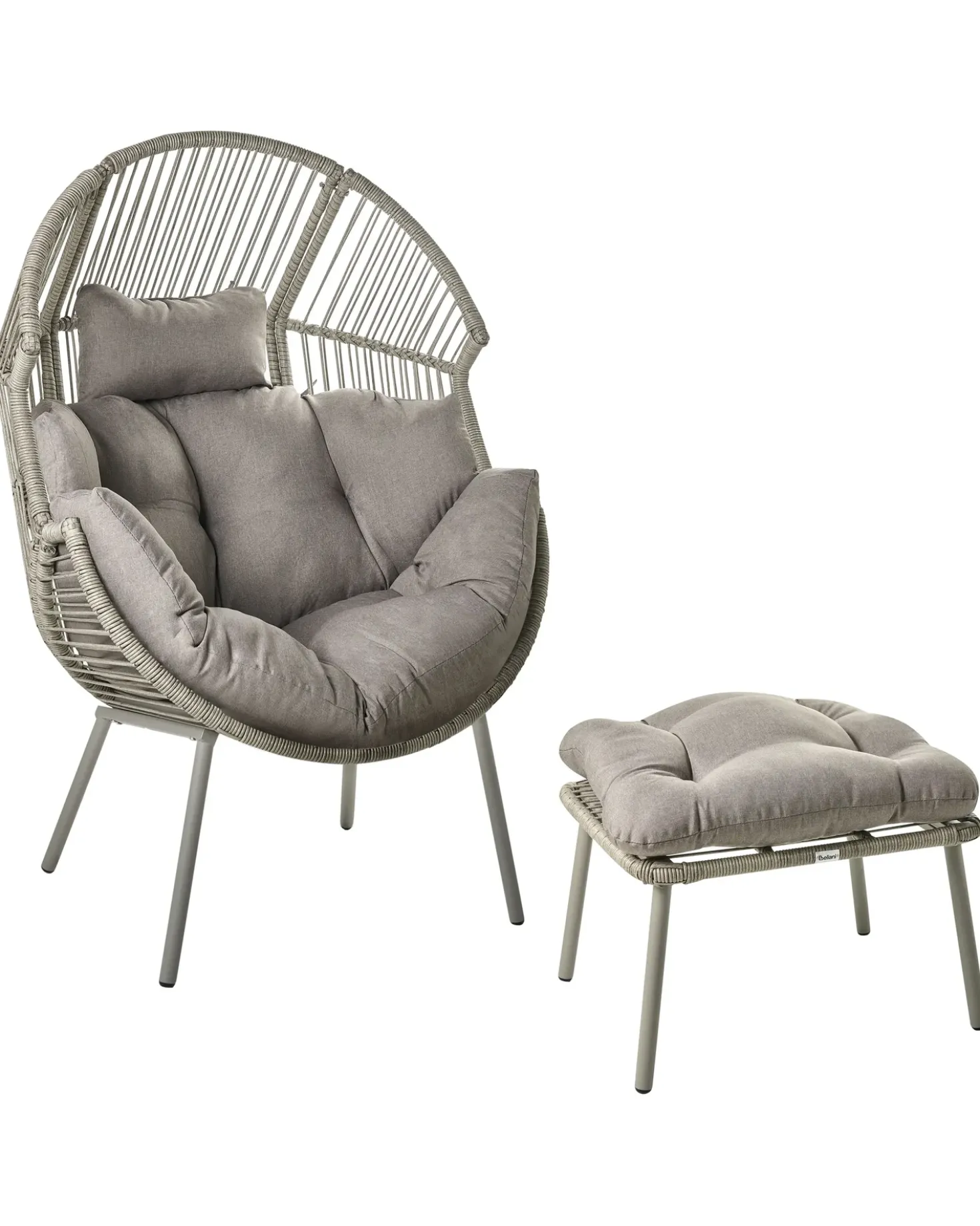 Sedia da giardino MURANO Rattan sintetico (PE) Grigio