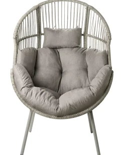 Sedia da giardino MURANO Rattan sintetico (PE) Grigio