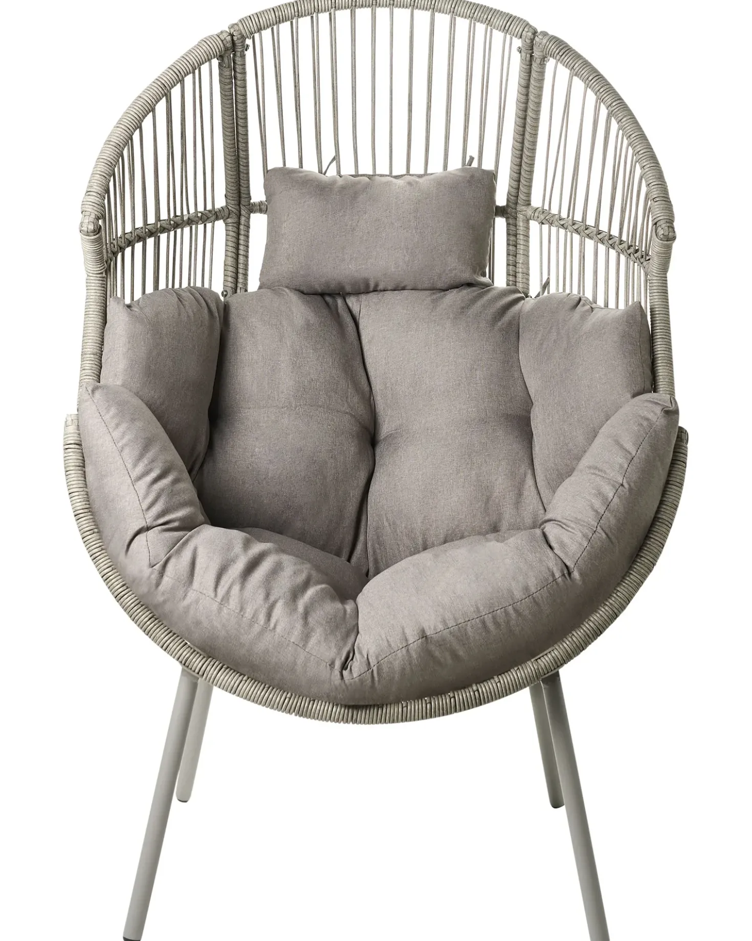 Sedia da giardino MURANO Rattan sintetico (PE) Grigio