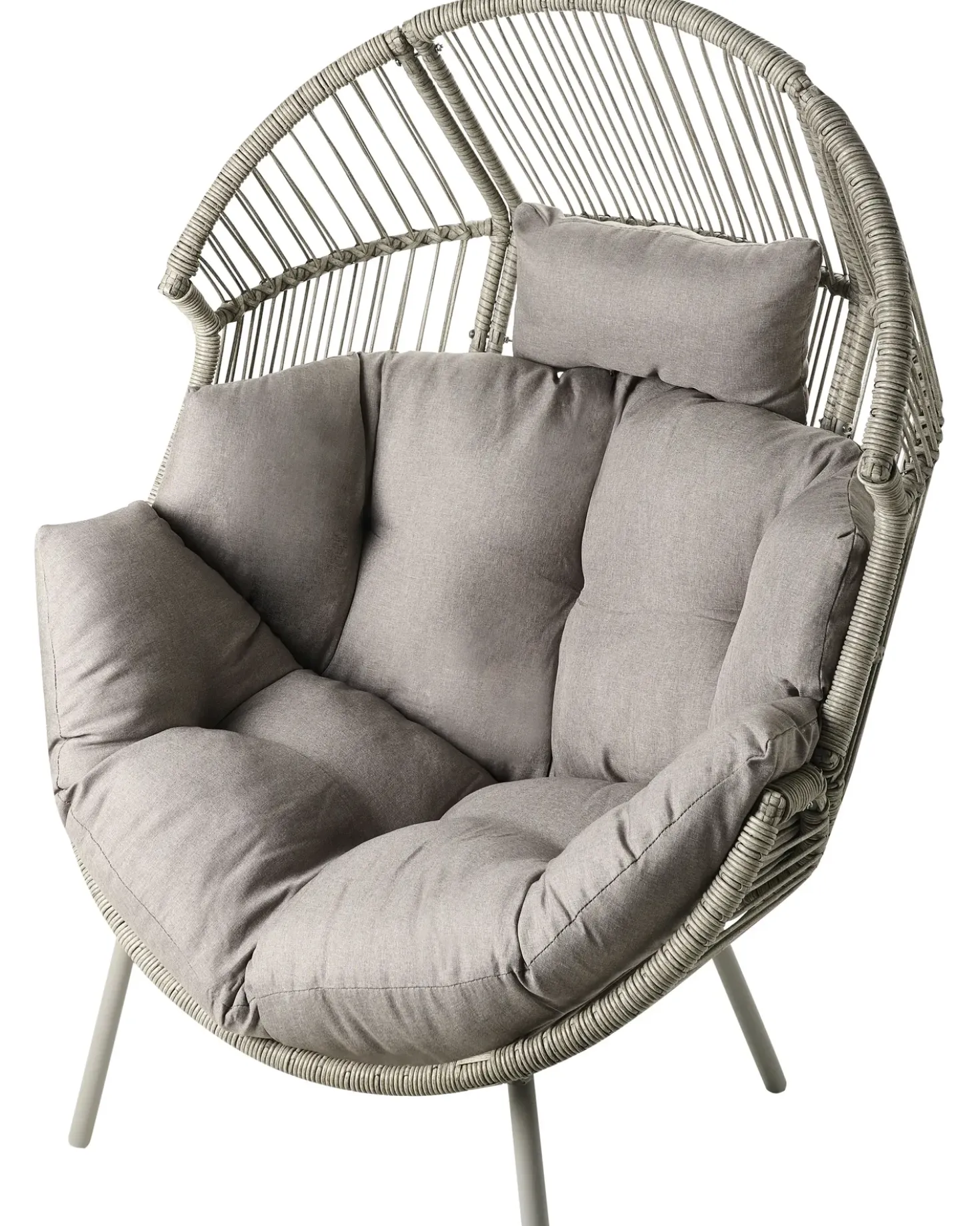 Sedia da giardino MURANO Rattan sintetico (PE) Grigio