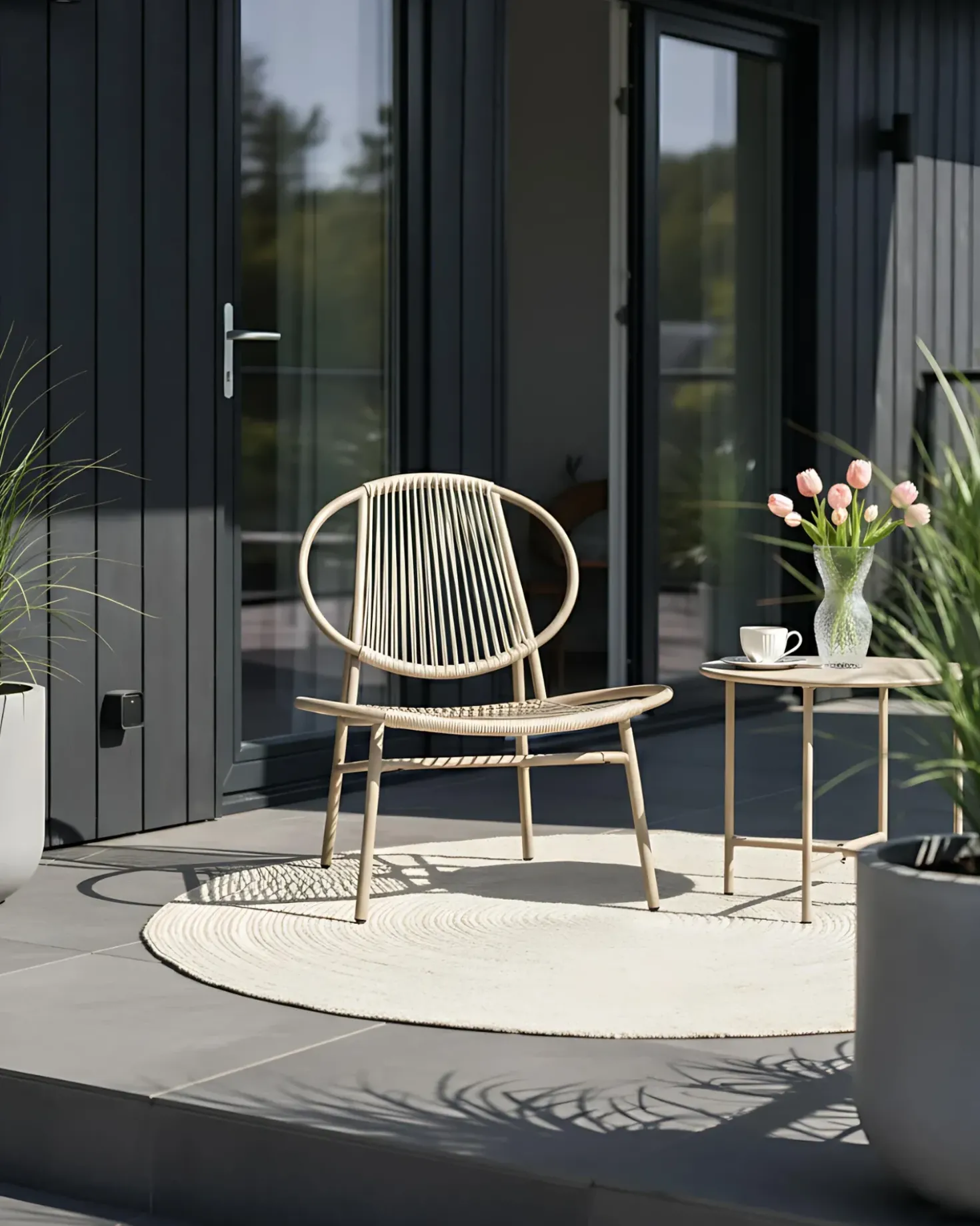 Sedia da giardino OVARO Rattan sintetico (PE) Beige