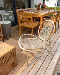 Sedia da giardino OVARO Rattan sintetico (PE) Beige