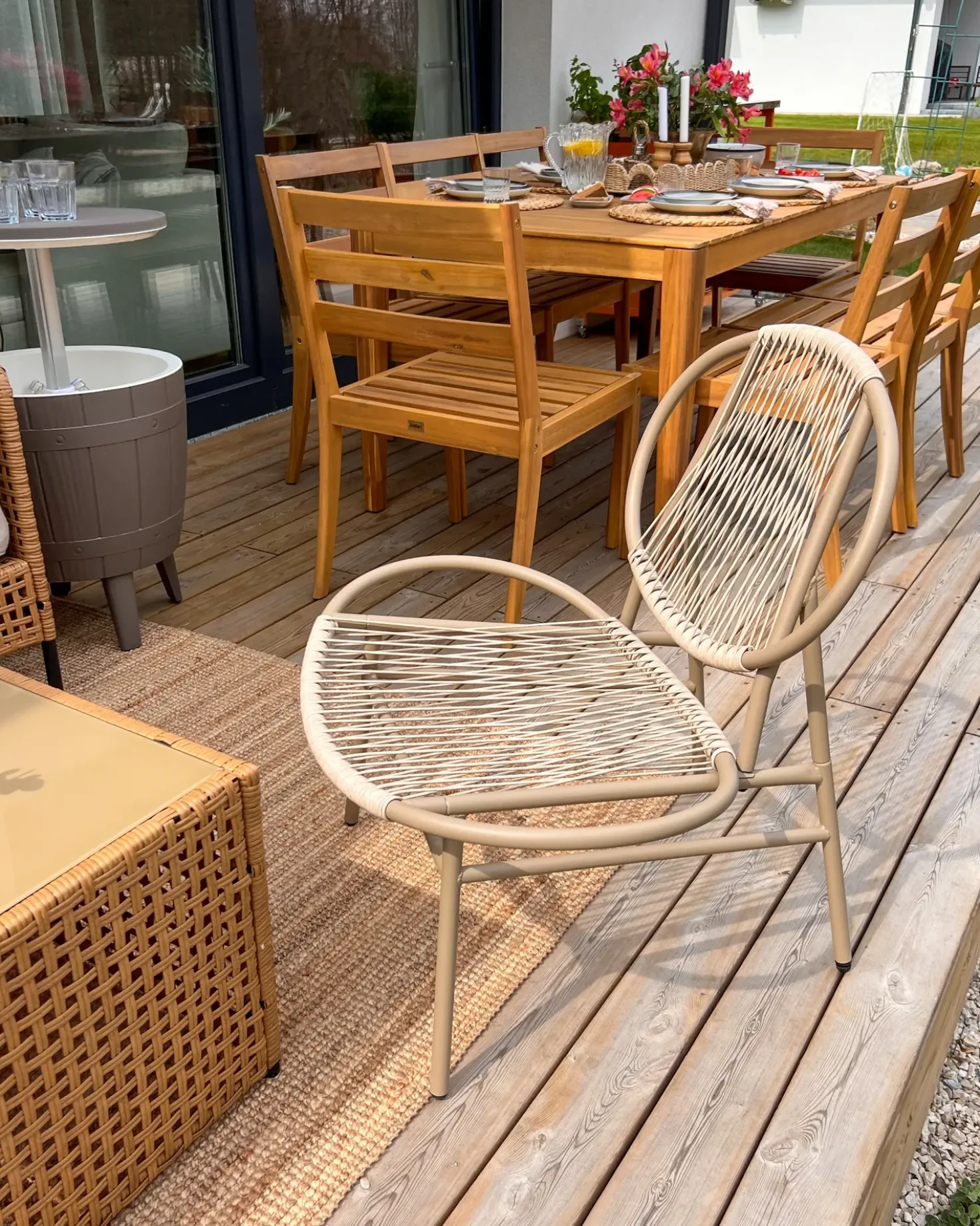 Sedia da giardino OVARO Rattan sintetico (PE) Beige