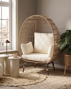 Sedia da giardino VEROLI Rattan sintetico (PE) Beige