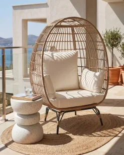 Sedia da giardino VEROLI Rattan sintetico (PE) Beige