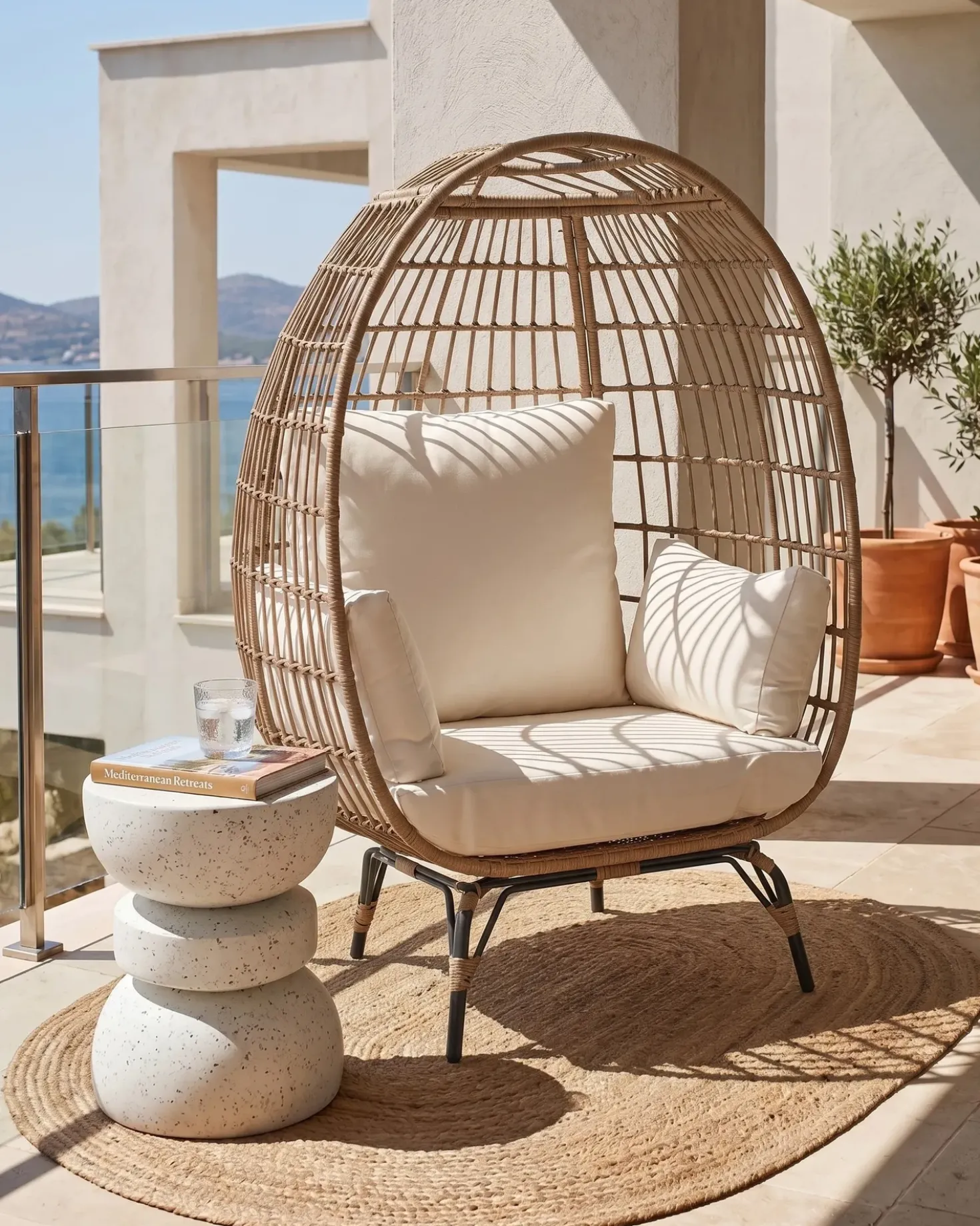 Sedia da giardino VEROLI Rattan sintetico (PE) Beige