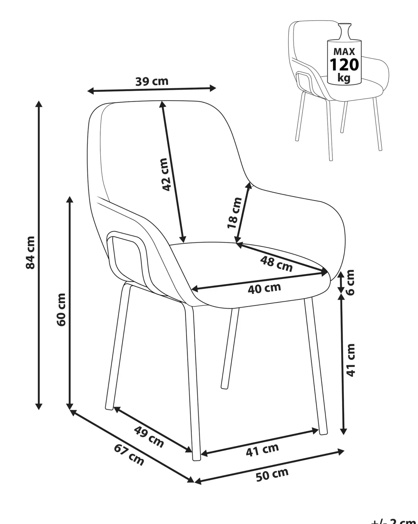 Sedia da pranzo ALGONA Bouclé Bianco sporco