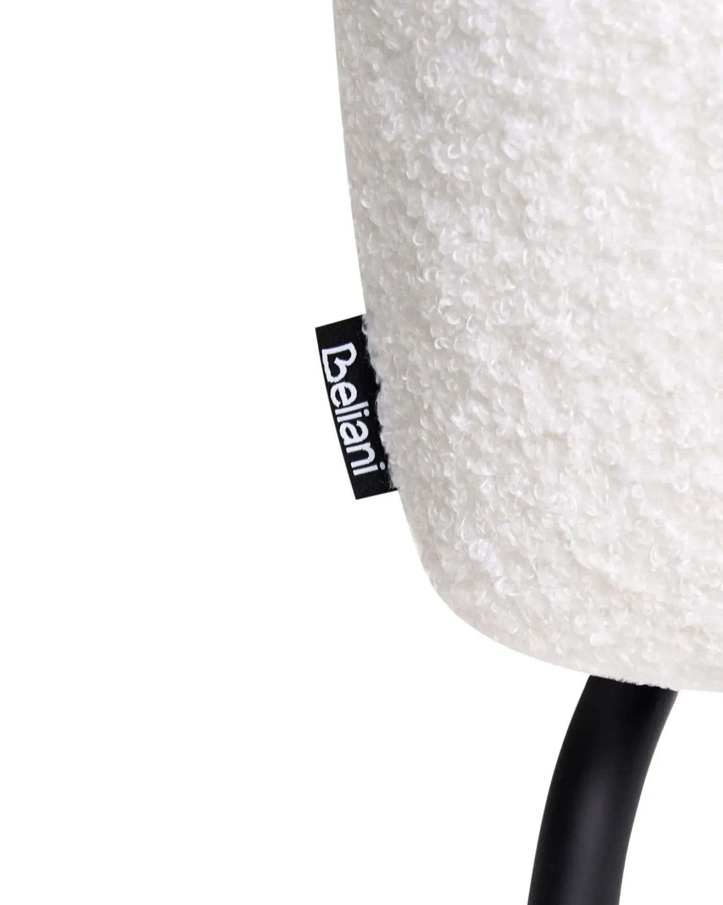 Sedia da pranzo ALGONA Bouclé Bianco sporco