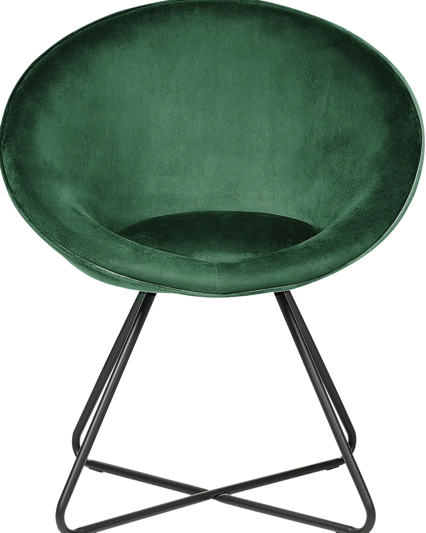 Sedia da pranzo FLOBY II Velluto Verde smeraldo