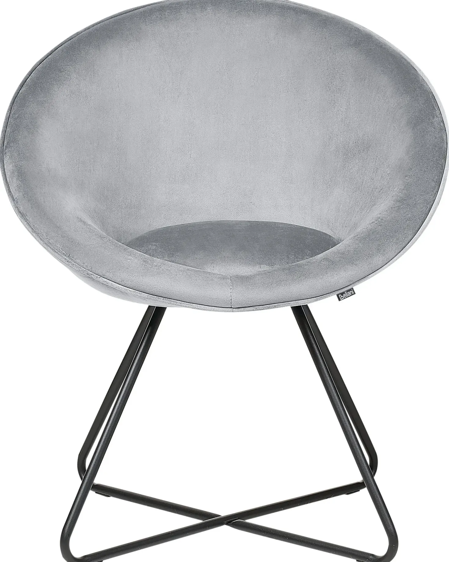 Sedia da pranzo FLOBY II Velluto Grigio chiaro