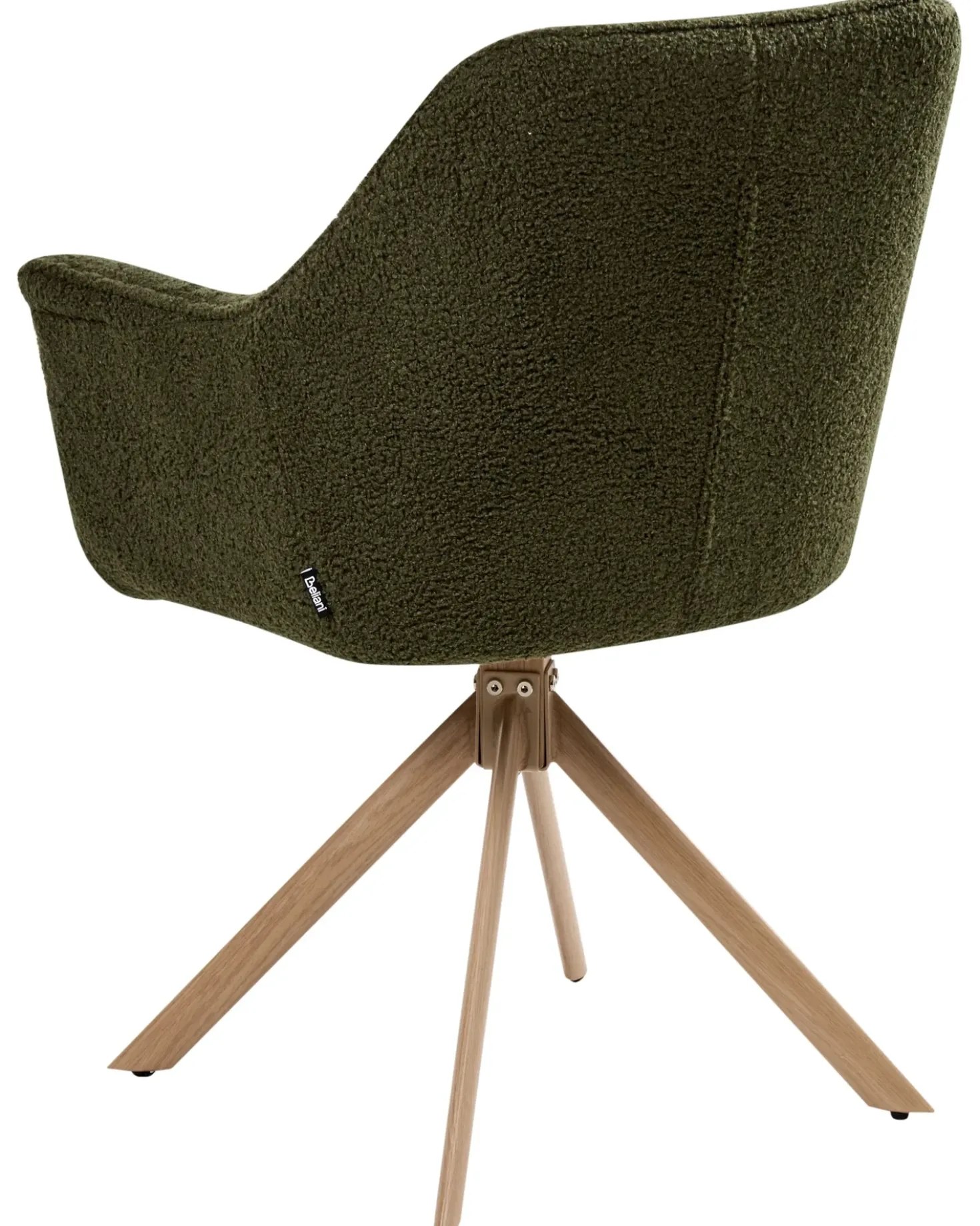 Sedia da pranzo HAYDEN Bouclé Verde