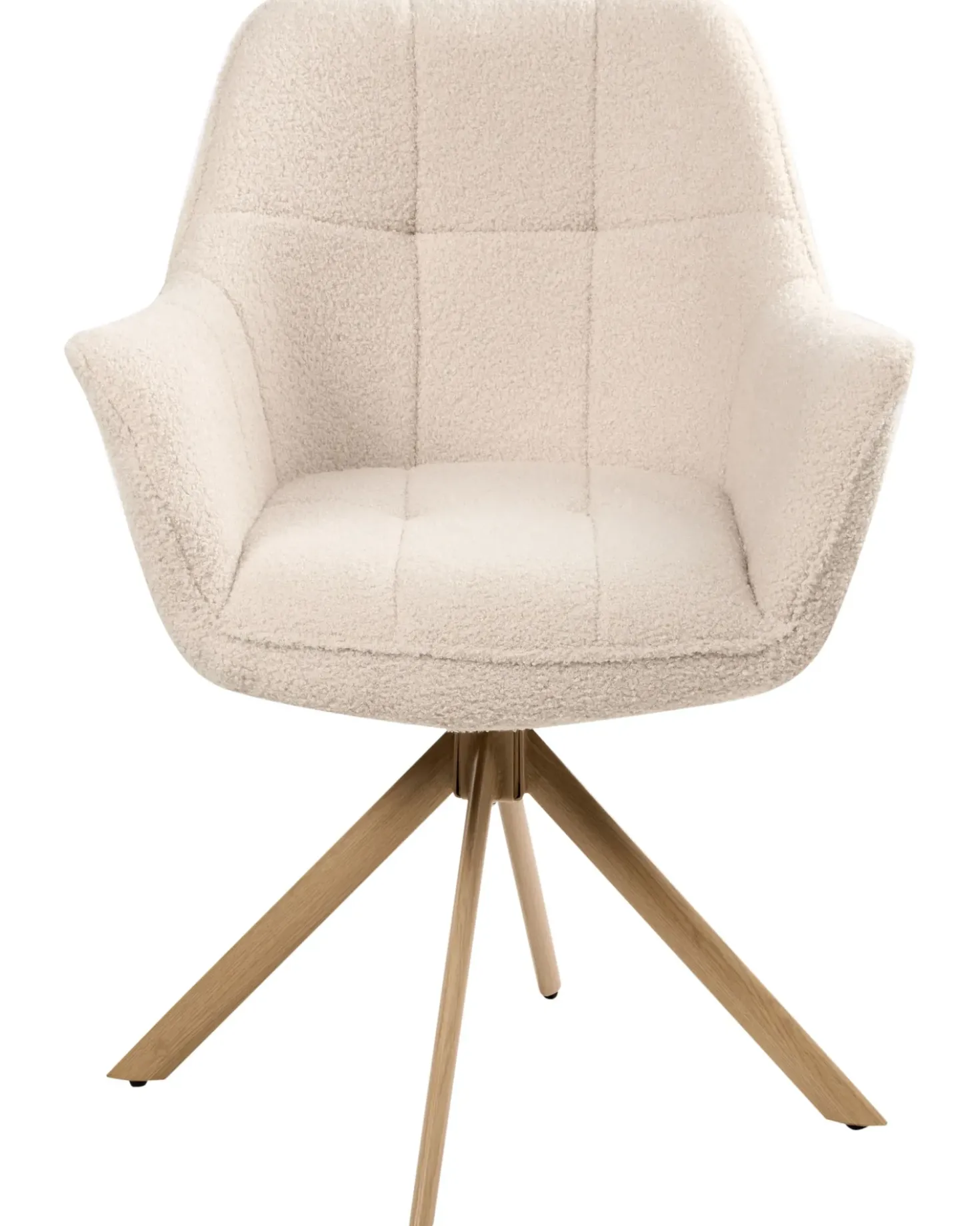 Sedia da pranzo HAYDEN Bouclé Beige chiaro