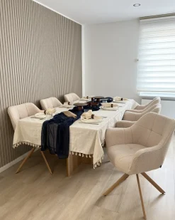 Sedia da pranzo HAYDEN Bouclé Beige chiaro