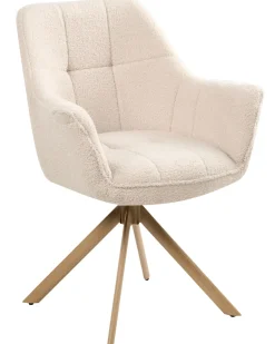 Sedia da pranzo HAYDEN Bouclé Beige chiaro