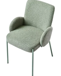 Sedia da pranzo MAGEE Bouclé Verde chiaro