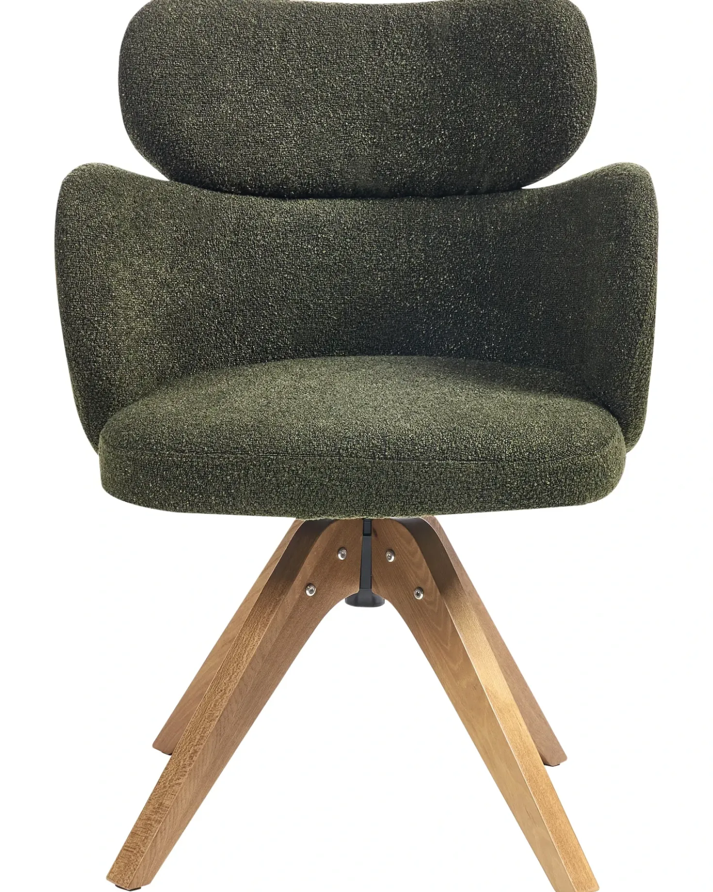 Sedia da pranzo MARCY Bouclé Verde scuro