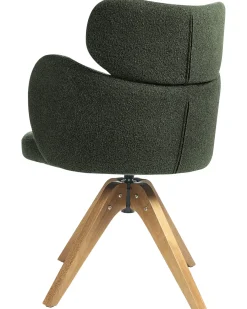 Sedia da pranzo MARCY Bouclé Verde scuro