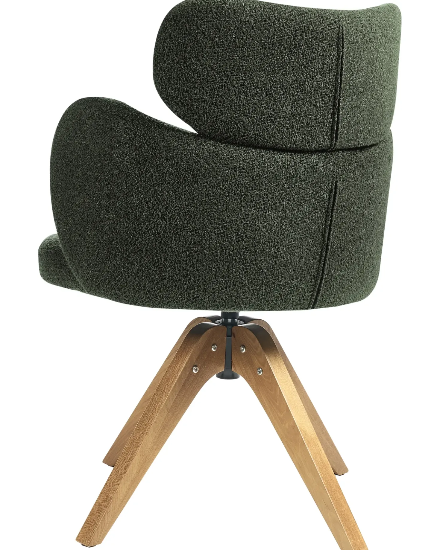 Sedia da pranzo MARCY Bouclé Verde scuro