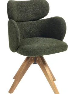 Sedia da pranzo MARCY Bouclé Verde scuro