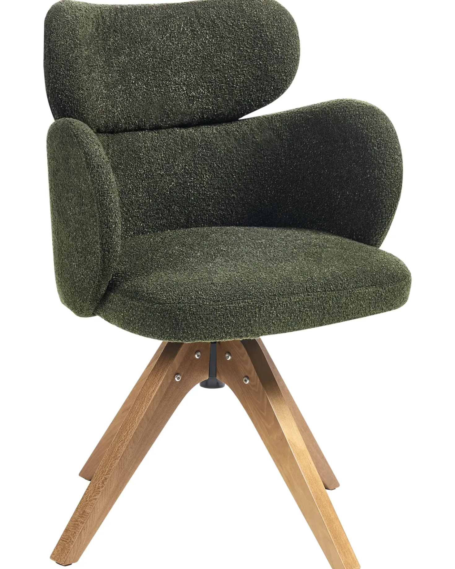 Sedia da pranzo MARCY Bouclé Verde scuro