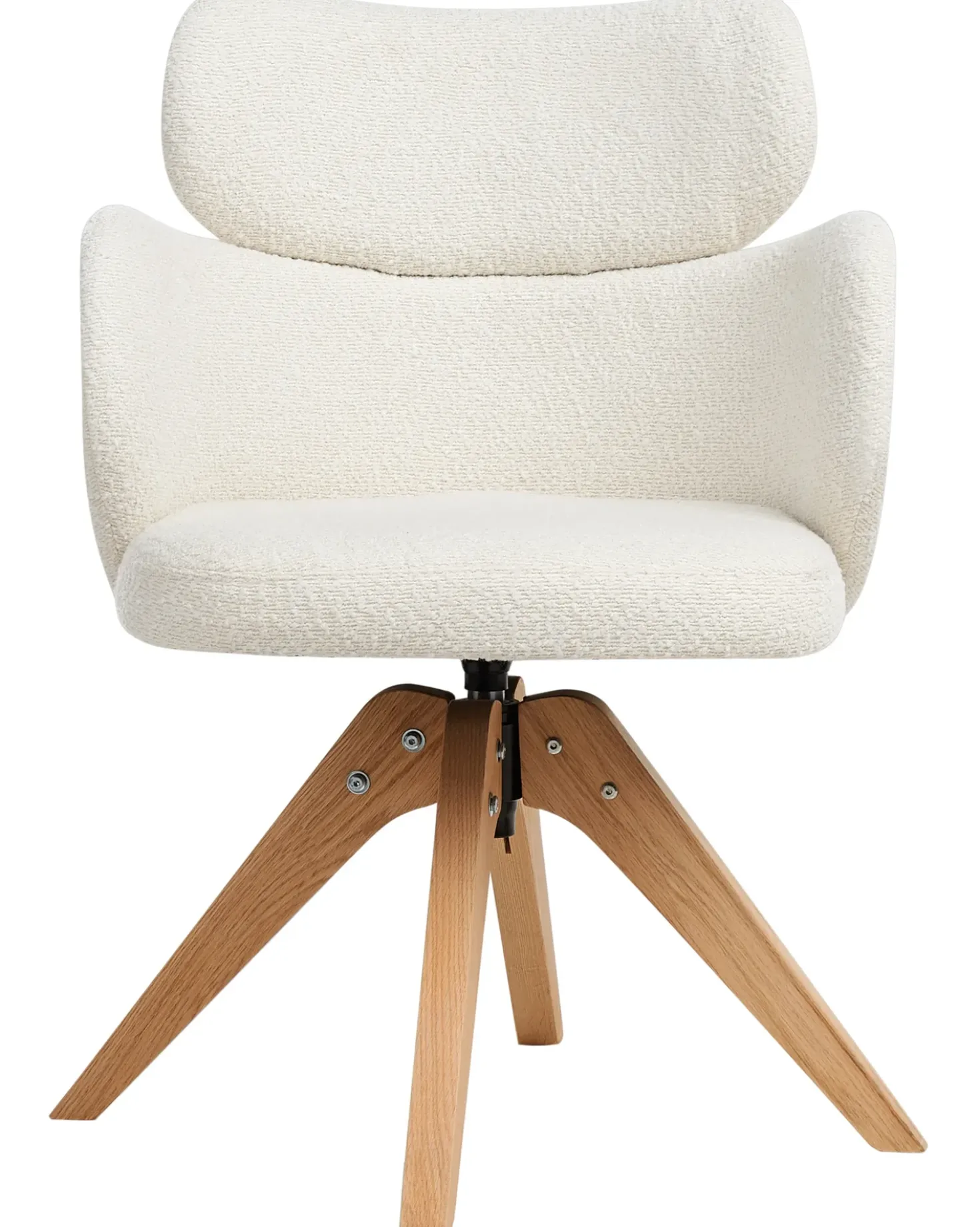 Sedia da pranzo MARCY Bouclé Beige chiaro