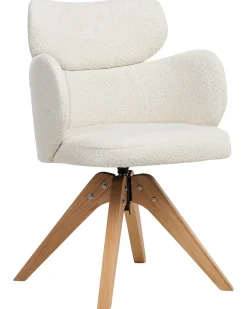 Sedia da pranzo MARCY Bouclé Beige chiaro