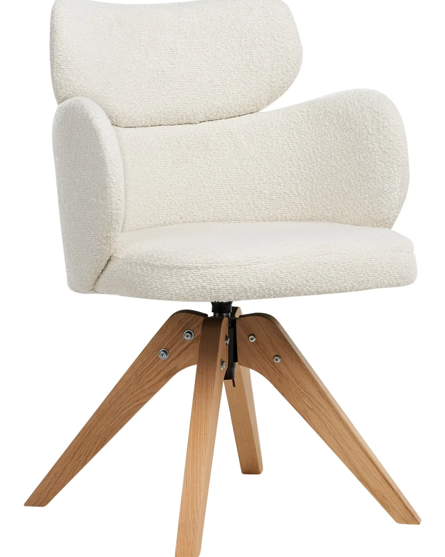 Sedia da pranzo MARCY Bouclé Beige chiaro