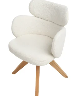Sedia da pranzo MARCY Bouclé Beige chiaro