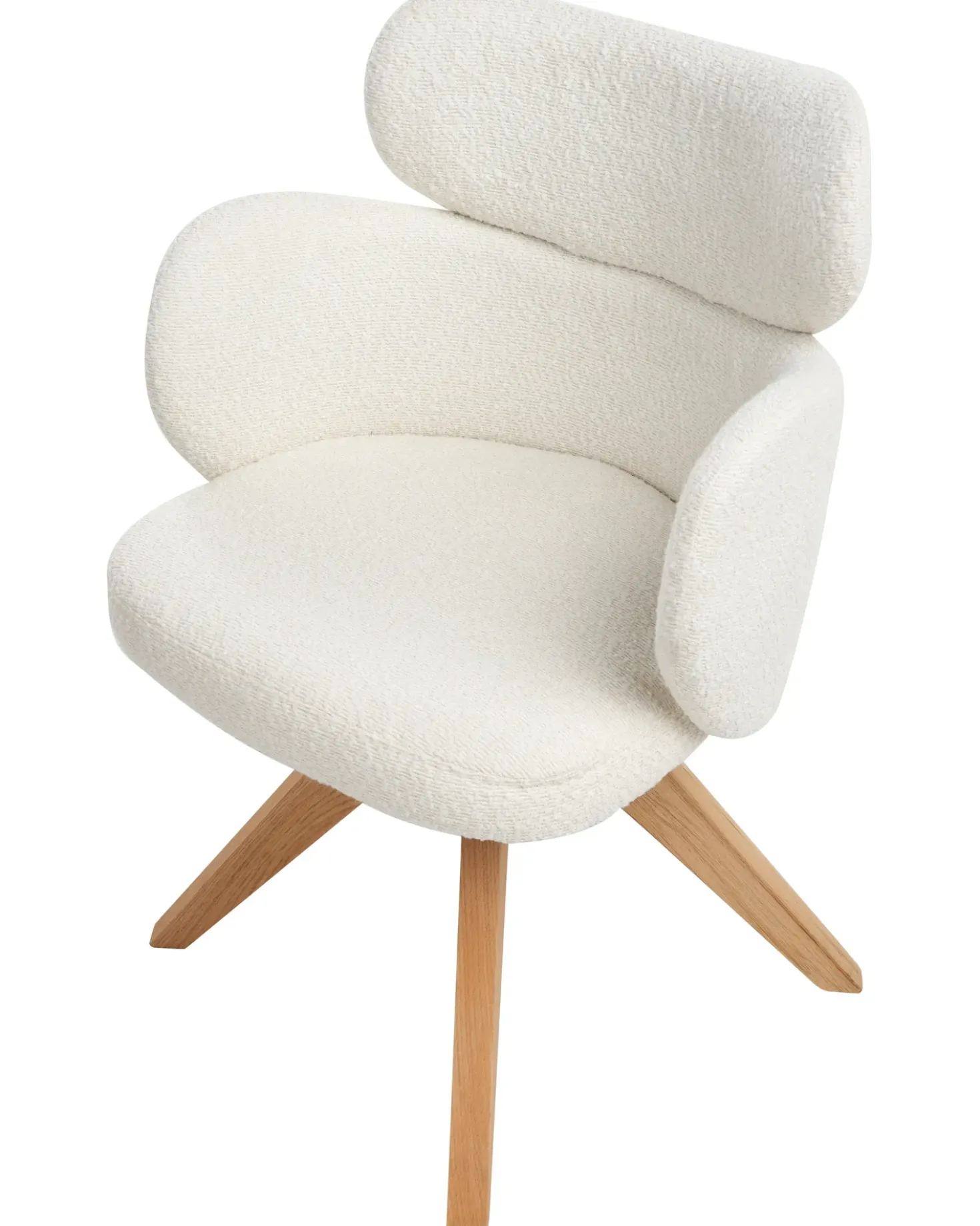 Sedia da pranzo MARCY Bouclé Beige chiaro