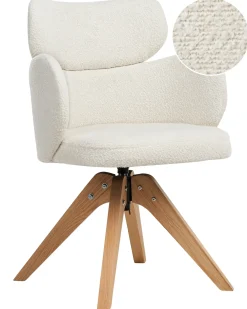 Sedia da pranzo MARCY Bouclé Beige chiaro