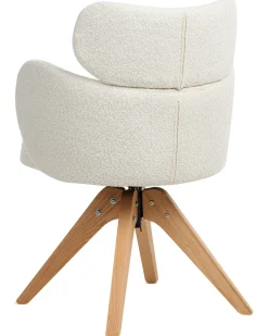 Sedia da pranzo MARCY Bouclé Beige chiaro