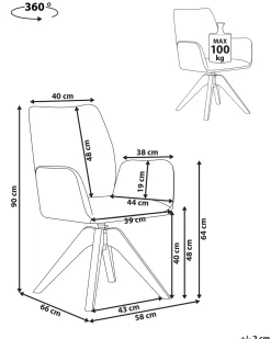 Sedia da pranzo MOKENA Lino sintetico Beige