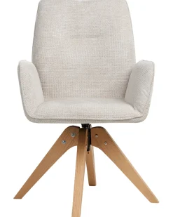Sedia da pranzo MOKENA Lino sintetico Beige chiaro
