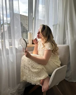 Sedia da pranzo MOKENA Lino sintetico Beige chiaro
