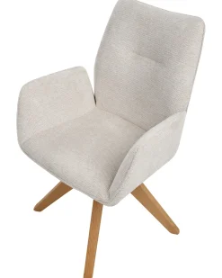 Sedia da pranzo MOKENA Lino sintetico Beige chiaro