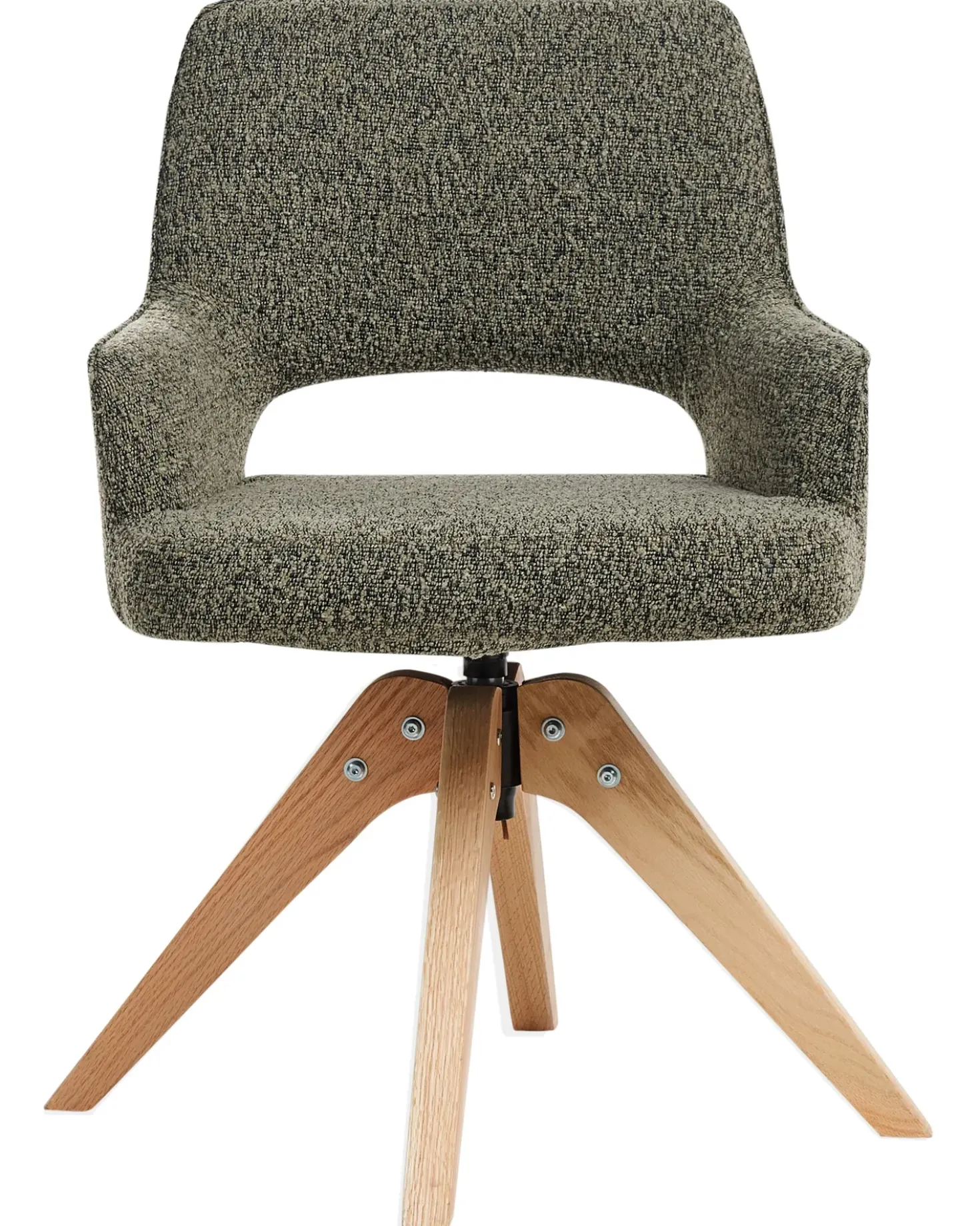 Sedia da pranzo MORAVIA Bouclé Verde