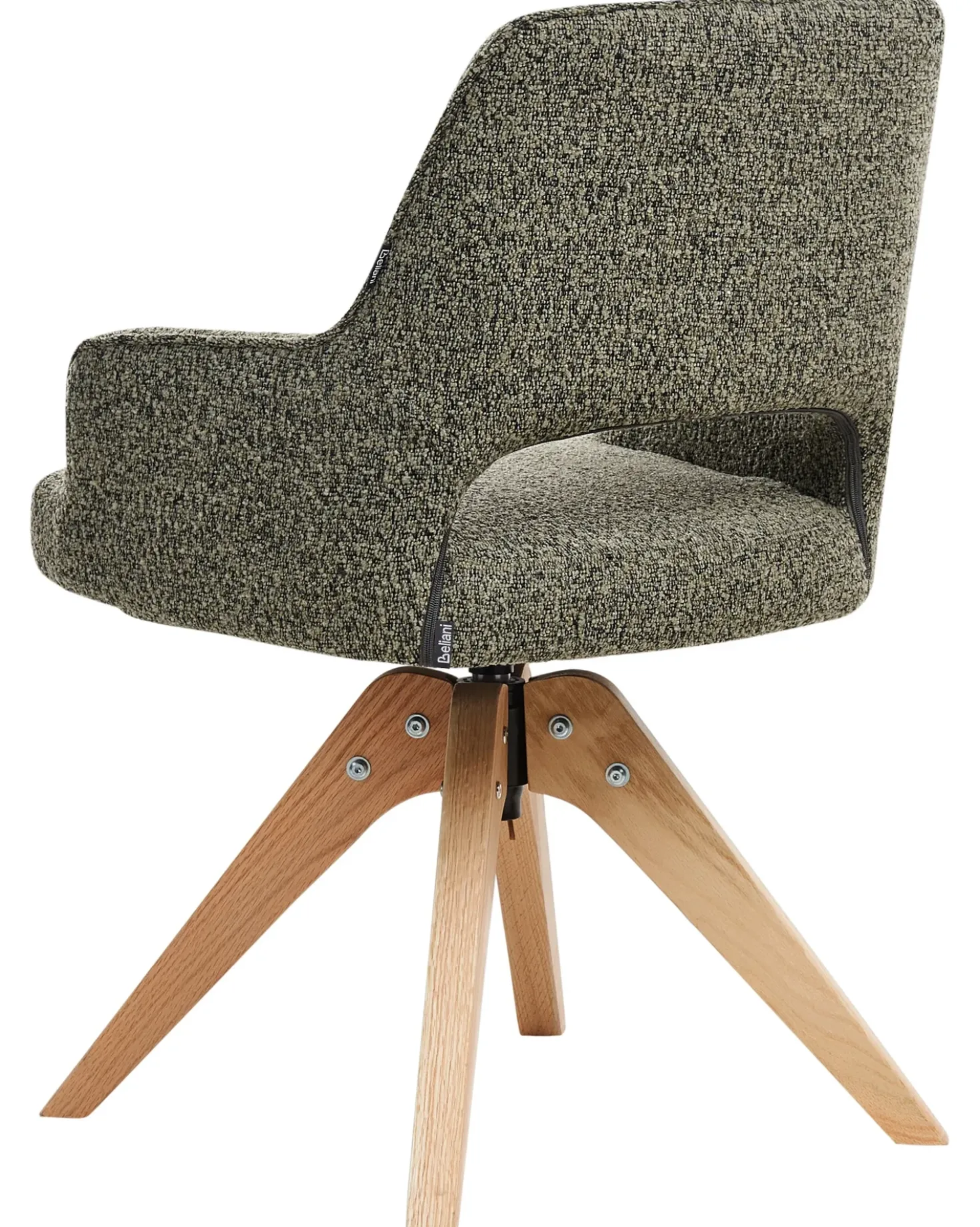 Sedia da pranzo MORAVIA Bouclé Verde